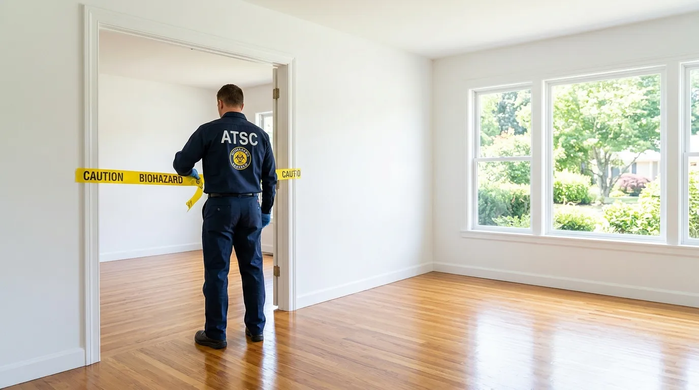 Certified biohazard cleanup crew performing Crime Scene Cleanup in Brockport